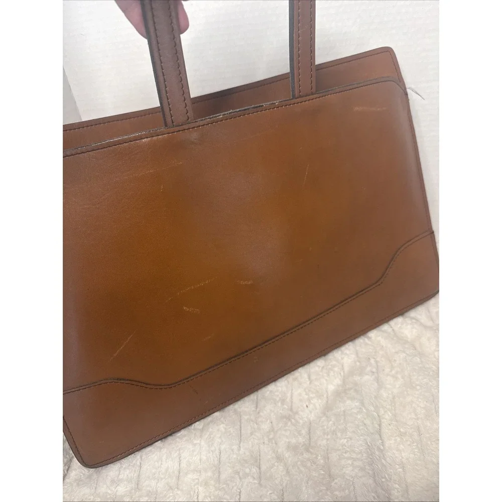 Vintage Schlesinger Brothers Leather Briefcase Attache Portfolio GL Monogram